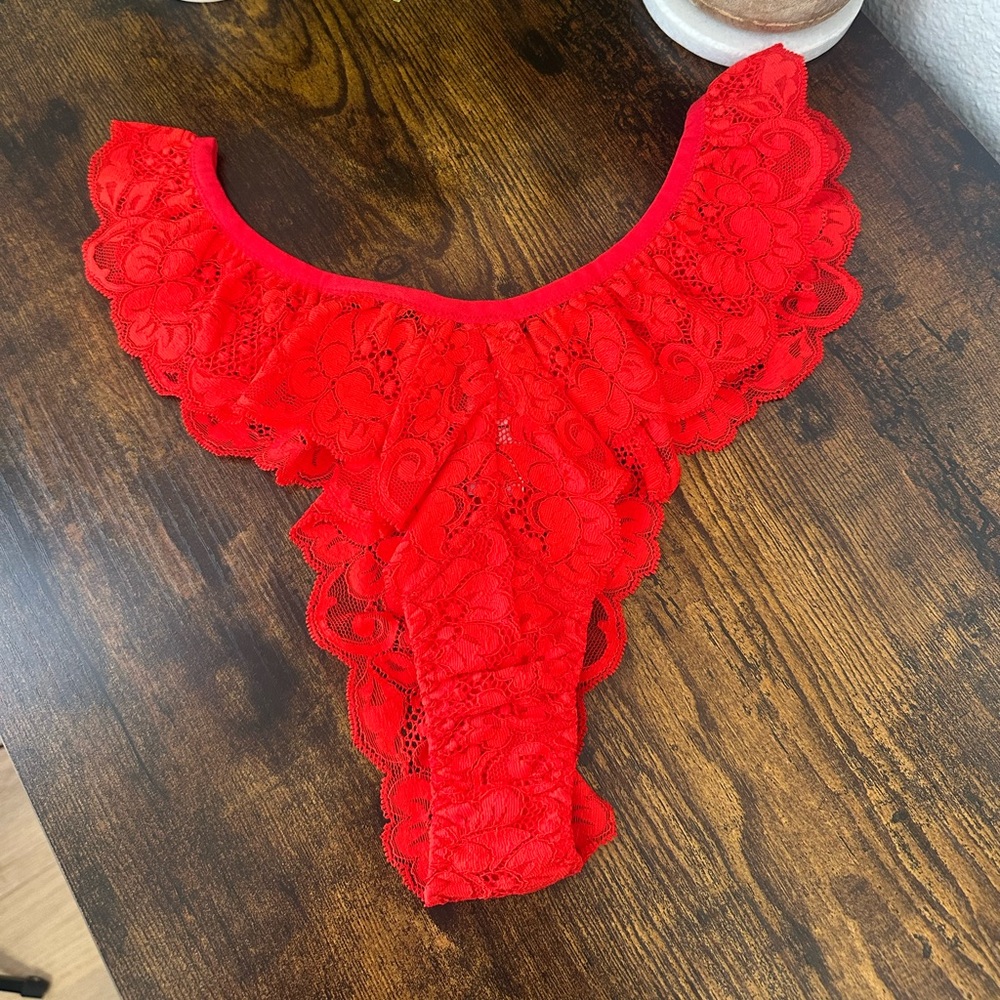 HAH Fly Girl lace panty in blood orange